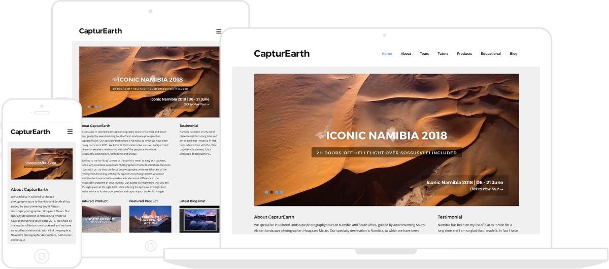 CapturEarth Website by Chris Davies Web Design