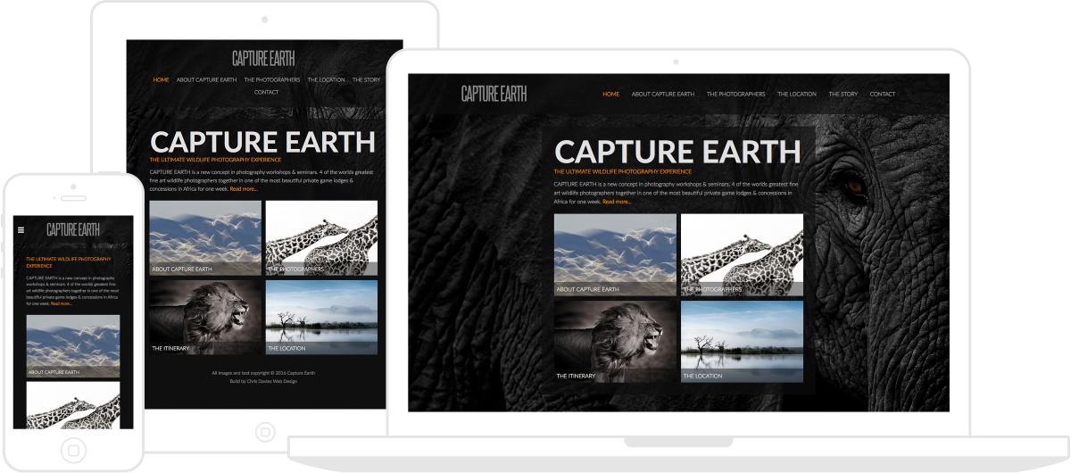 Capture Earth Website by Chris Davies Web Design