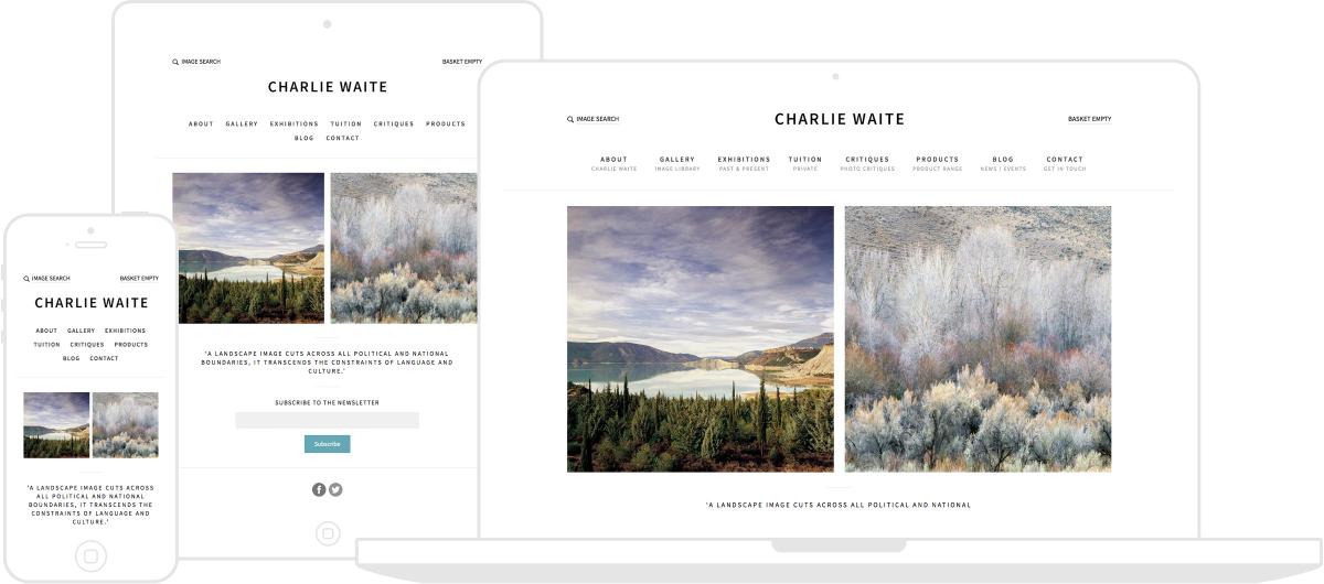 Charlie Waite Photography Website by Chris Davies Web Design