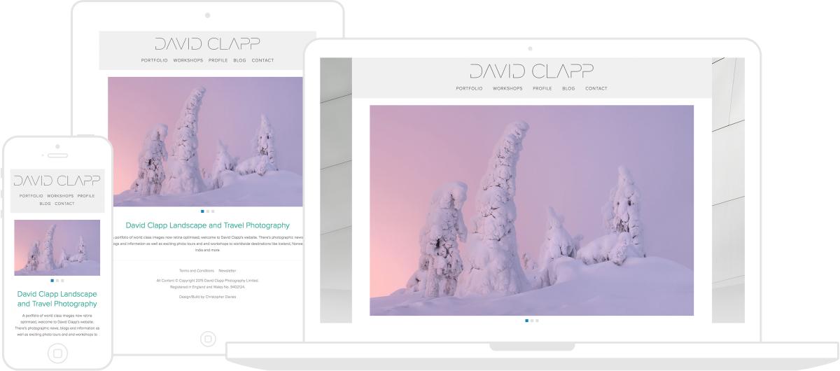 David Clapp Photography Website by Chris Davies Web Design