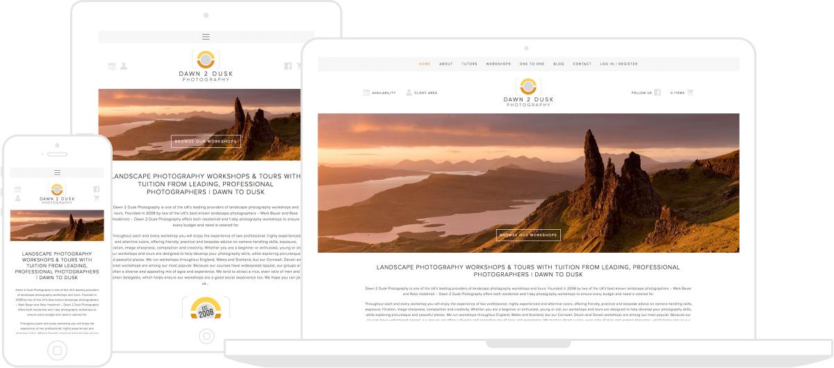 Dawn 2 Dusk Photography Website by Chris Davies Web Design