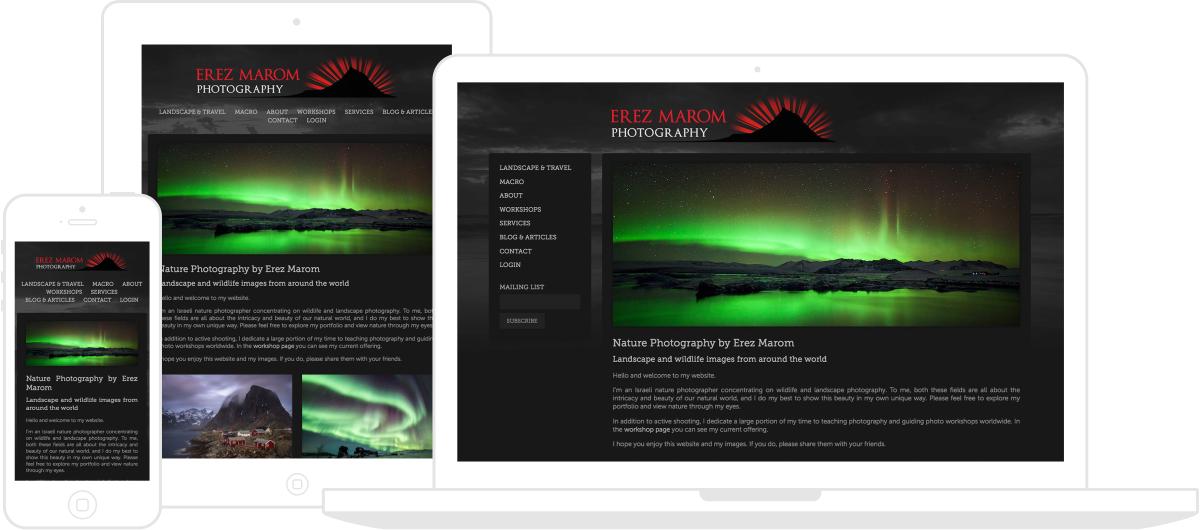 Erez Marom Website by Chris Davies Web Design