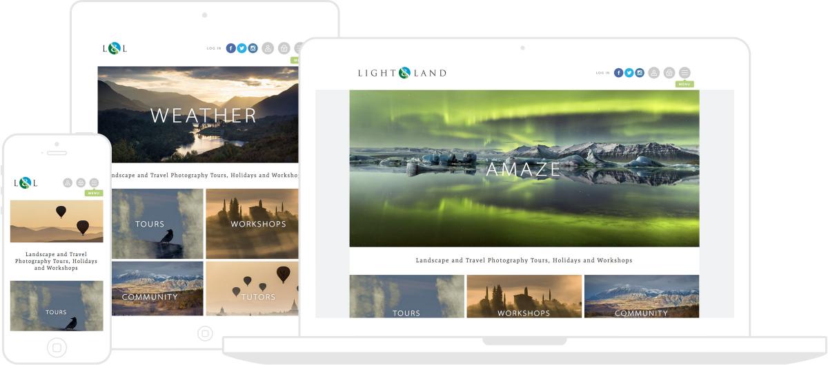 Light & Land Website by Chris Davies Web Design