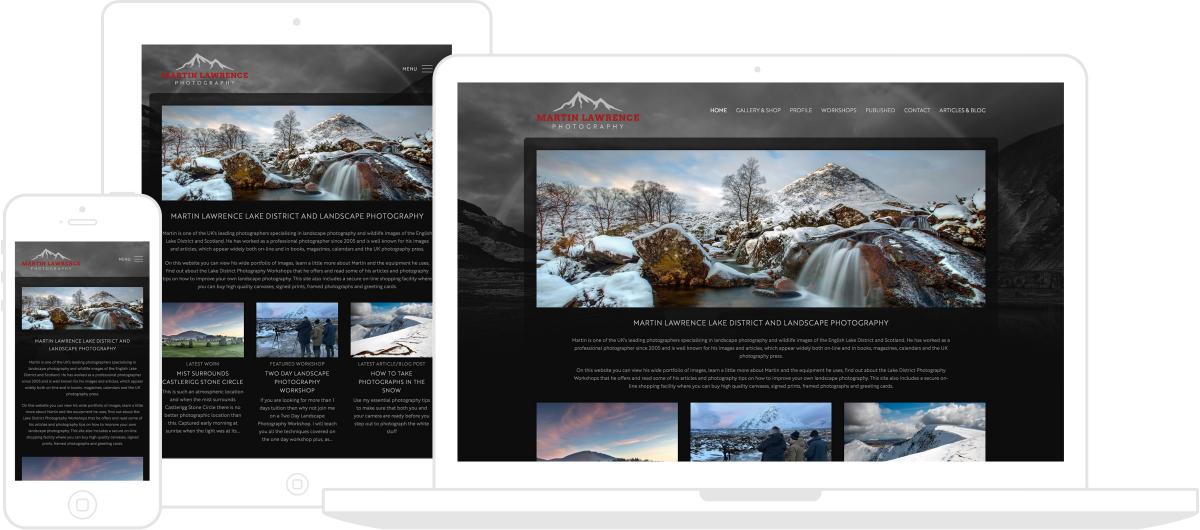 Martin Lawrence Photography Website by Chris Davies Web Design