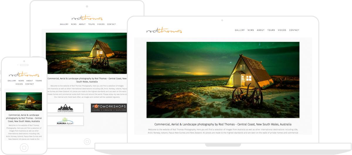 Rod Thomas Photography Website by Chris Davies Web Design