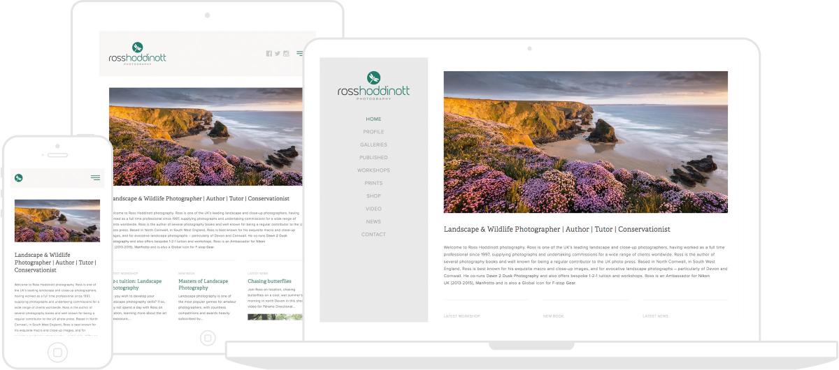 Ross Hoddinott Photography Website by Chris Davies Web Design