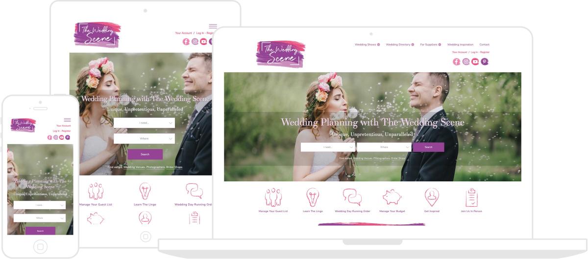 The Wedding Scene Website by Chris Davies Web Design