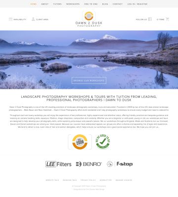 Website design project for Dawn 2 Dusk Photography Website design project for Dawn 2 Dusk Photography