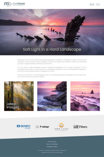 Website design project for Mark Bauer Photography Website design project for Mark Bauer Photography