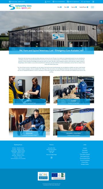 Website design project for Selworthy Vets Website design project for Selworthy Vets