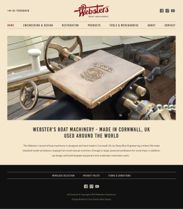 Website design project for Websters Machinery Website design project for Websters Machinery